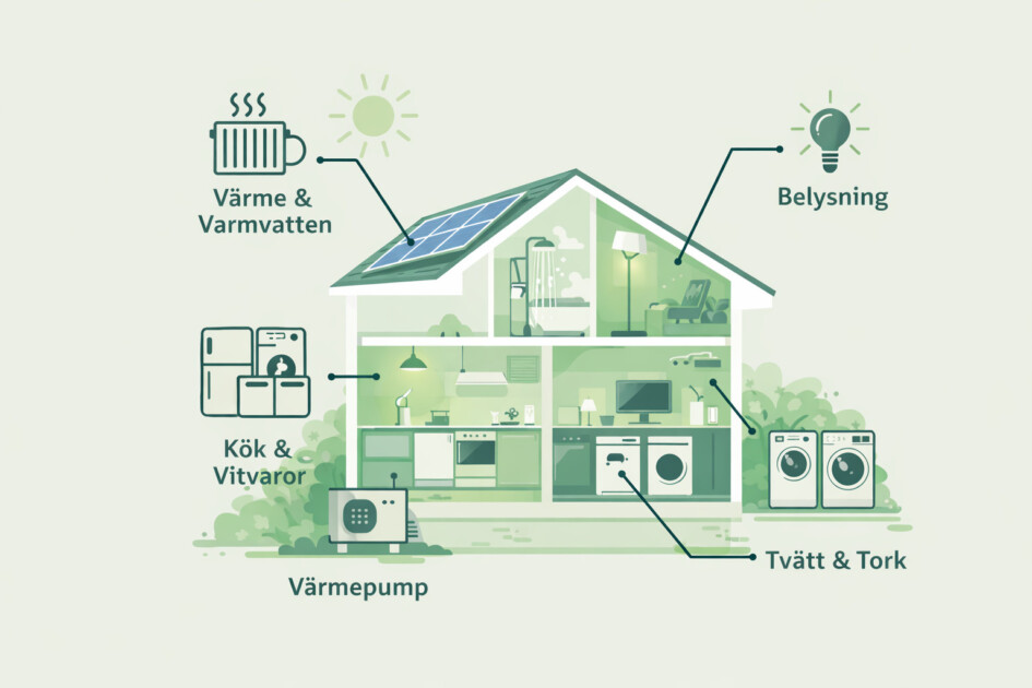energieffektivitet i ett modernt hus