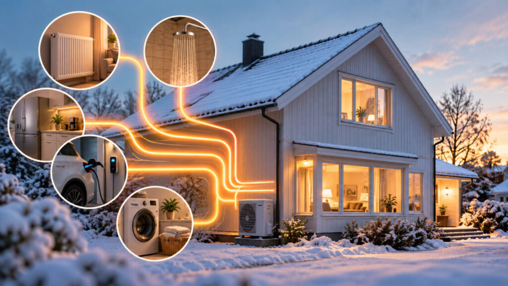 Hur stor del av energiförbrukningen går till värme?